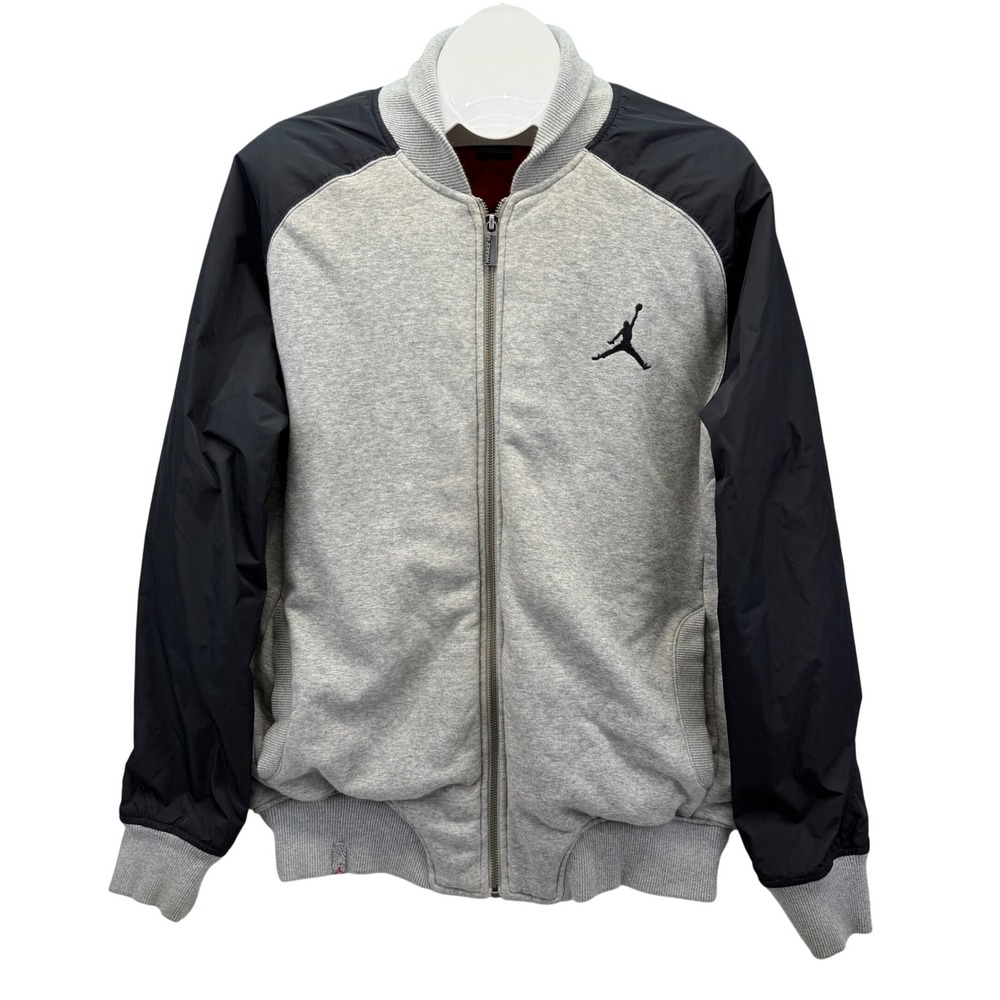 Jordan Letterman Jacket Mens Large Full Zip Bomber Track RARE EUC #23